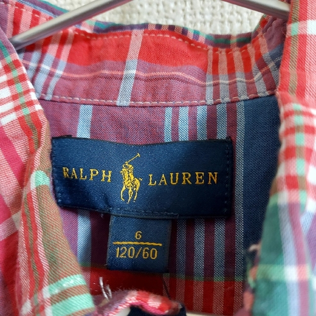 Ralph Lauren(ラルフローレン)のチェックシャツ　120cm キッズ/ベビー/マタニティのキッズ服男の子用(90cm~)(Tシャツ/カットソー)の商品写真