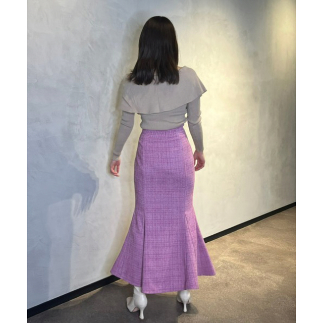 eimy istoire(エイミーイストワール)のハイウエスト　ツイード　マーメイドスカート レディースのスカート(ロングスカート)の商品写真