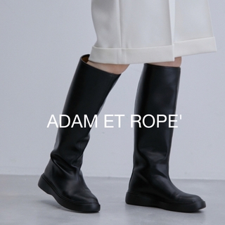 アダムエロぺ(Adam et Rope')の新品 ADAM ET ROPE' トラックソールロングブーツ ブラック 24cm(ブーツ)