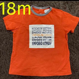 アルマーニ ジュニア(ARMANI JUNIOR)のアルマーニ プリントオレンジTシャツ 18m(Ｔシャツ)