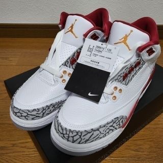 ジョーダン(Jordan Brand（NIKE）)のAIR JORDAN 3 RETRO GS カーディナルレッド(スニーカー)