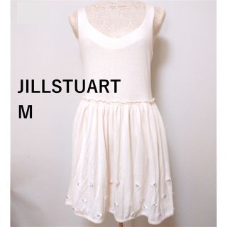 ジルスチュアート(JILLSTUART)のジルスチュアート　リボン　ワンピース　白(ミニワンピース)