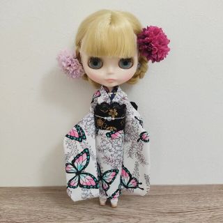 ブライス　リカちゃんサイズ　着物　振袖(人形)