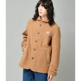 バンソンエミレイユROUND COLLER BLOUSON  ウールモッサコート(ステンカラーコート)