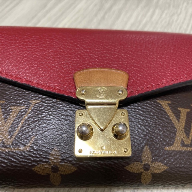 Louis Vuitton ルイヴィトン パラス コンパクト モノグラム 赤 革