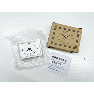 ムジルシリョウヒン(MUJI (無印良品))の未使用　新品　駅の時計　ミニ　MJ-WCJSM2　白　置き時計(置時計)