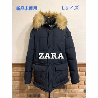 ZARA リバーシブル ダウンモッズコート  ブラック L