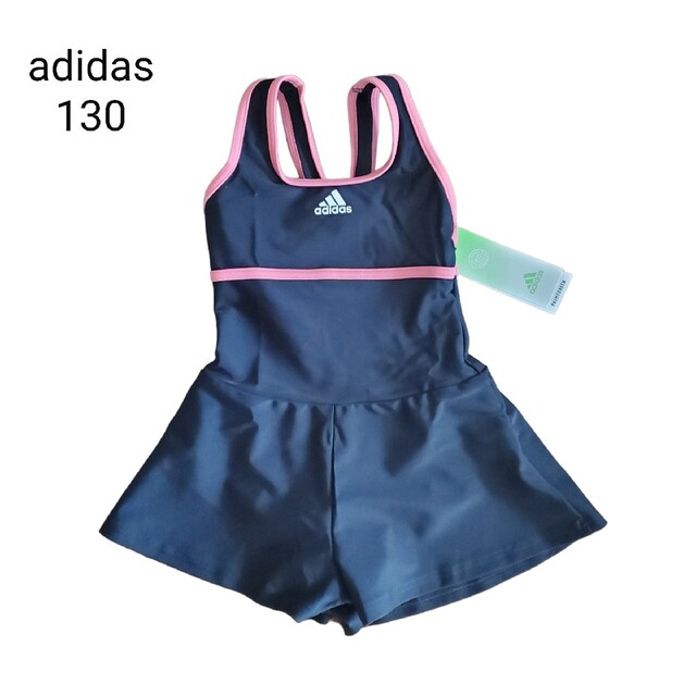 adidas(アディダス)の新品 adidas アディダス スクール 水着 ブラック ワンピース 130 キッズ/ベビー/マタニティのキッズ服女の子用(90cm~)(水着)の商品写真