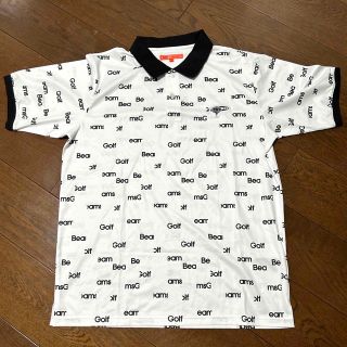 ビームス(BEAMS)の【新品未使用】 BEAMS GOLF ポロシャツLサイズ　ホワイト／ブラック(ウエア)