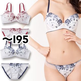 脇高育乳★クラシカルチャーミングフラワーブラジャー&ショーツ、新品未使用タグ付き(ブラ&ショーツセット)