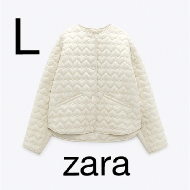 ZARA ハートキルティングジャケット　L