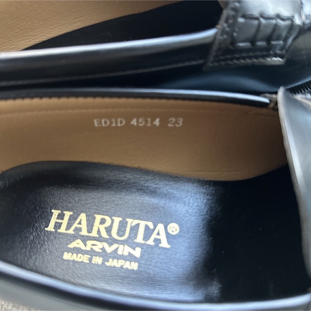 HARUTA(ハルタ)のHARUTA  ARVIN  ローファー  23cm  美品 ブラック レディースの靴/シューズ(ローファー/革靴)の商品写真