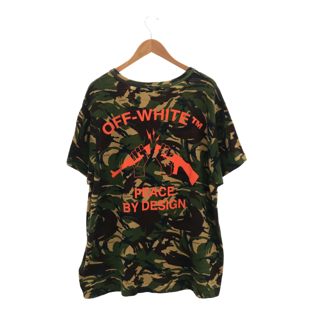 オフホワイト Tシャツ 迷彩 プリント L | hartwellspremium.com