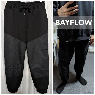 ベイフロー(BAYFLOW)のBAYFLOW内起毛イージーパンツスウェットパンツブラック黒メンズ(その他)