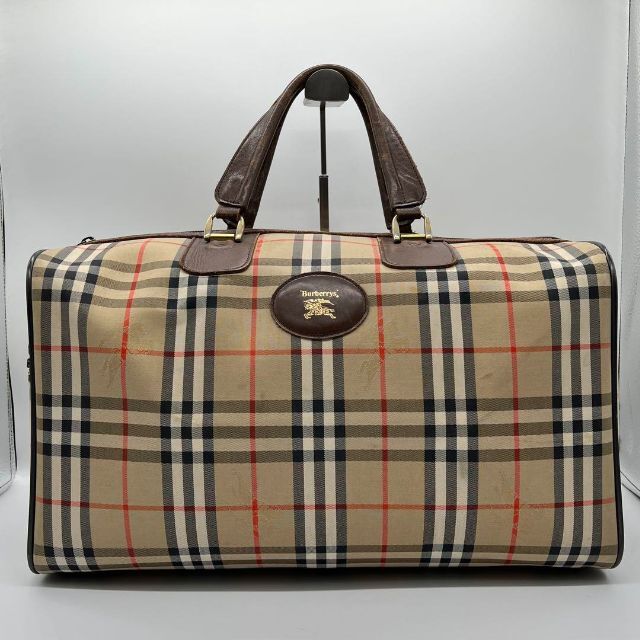 ✨良品✨BURBERRY バーバリー ノバチェック ボストンバッグ ブラウン