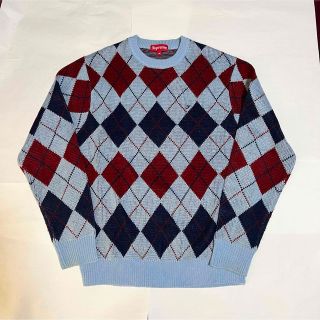 シュプリーム(Supreme)のSupreme Argyle Crewneck Sweater M Blue(ニット/セーター)