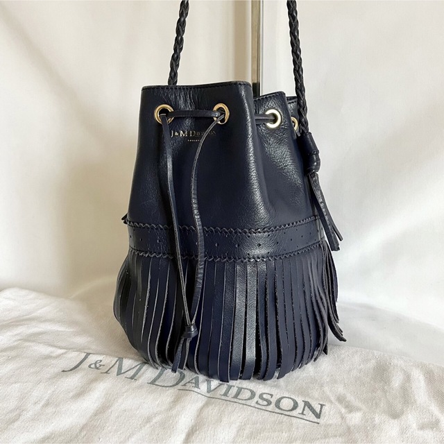 美品✨ J\u0026M DAVIDSON　カーニバル　バッグ　M  2way ネイビーRikushop