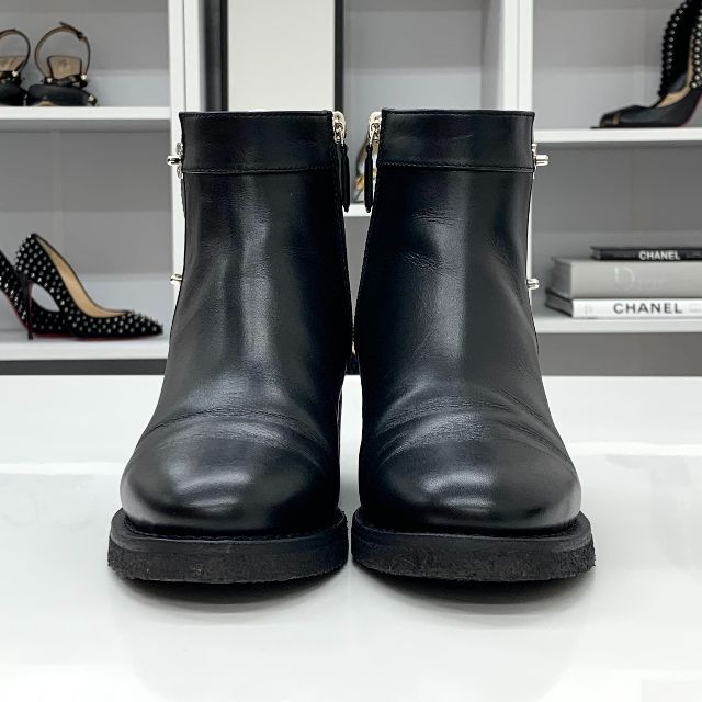CHANEL - 5889 シャネル レザー ターンロック ココマーク ショート