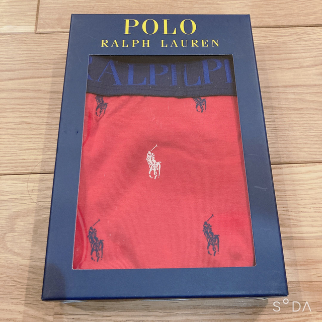 POLO RALPH LAUREN(ポロラルフローレン)の【花火様専用】ラルフローレン　ボクサーパンツ　レッド　M メンズのアンダーウェア(ボクサーパンツ)の商品写真