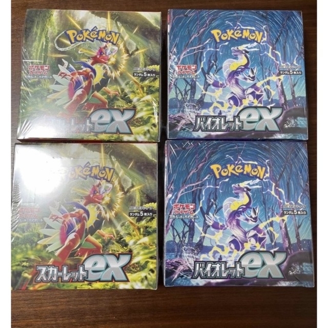 新品未開封シュリンク付　ポケモンカード スカーレット　バイオレット各2BOX