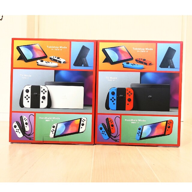 Nintendo Switch(ニンテンドースイッチ)の新品未開封　任天堂スイッチ有機ELモデル　ホワイト、ネオン各5台　計10台 エンタメ/ホビーのゲームソフト/ゲーム機本体(家庭用ゲーム機本体)の商品写真