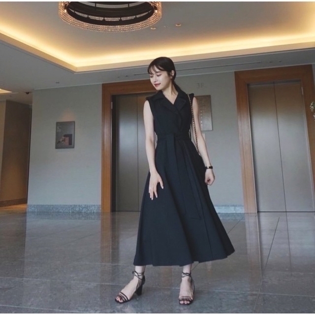 L'or Sleeveless Coat Dress ロル 【10cm丈詰め済】