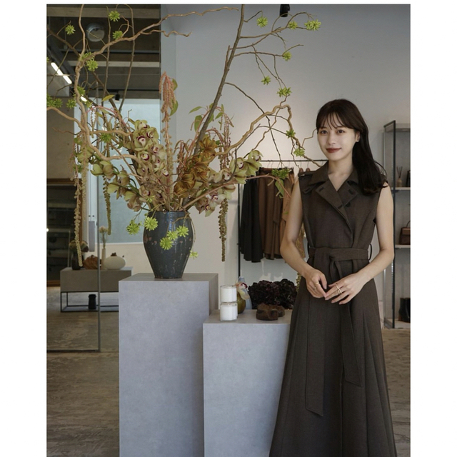 L'or Sleeveless Coat Dress ロル 【10cm丈詰め済】