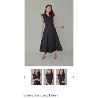 L'Or Sleeveless Coat Dress ブラックの通販 by なあみ's shop｜ラクマ