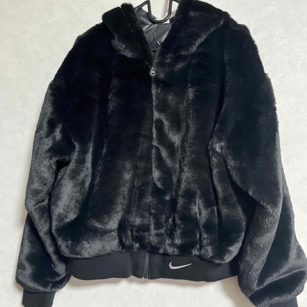 希少 2XL NIKE フェイクファー ジャケット ブルゾン 黒
