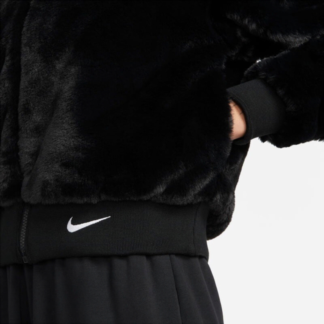 希少　XL  NIKE    フェイクファー　ジャケット　ブルゾン　黒