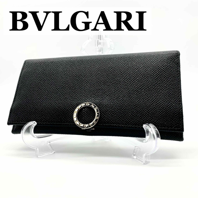 美品 !! BVLGARIブルガリ ビーゼロワン ロゴクリップ 長財布 黒