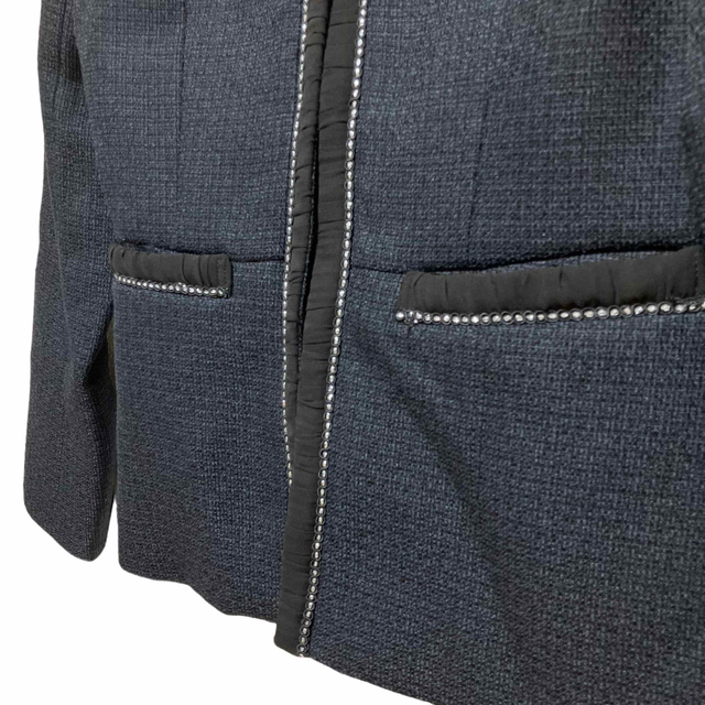 ノーカラージャケット　ツイード風　フォーマル レディースのジャケット/アウター(ノーカラージャケット)の商品写真