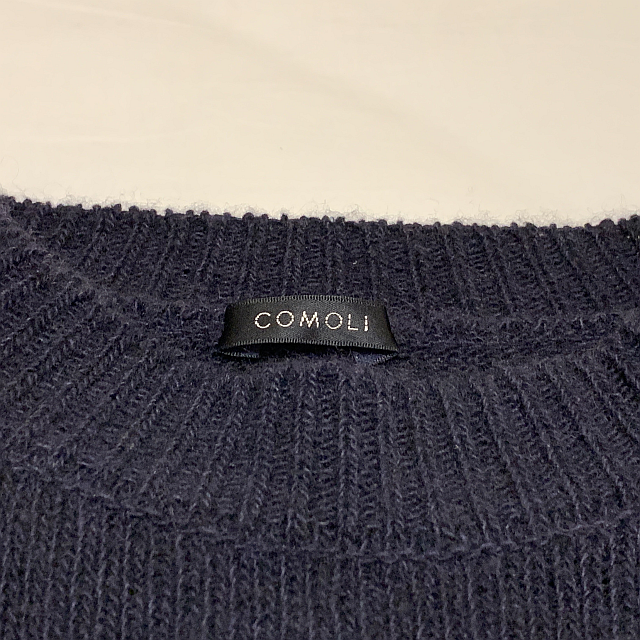 COMOLI 21AW カシミヤ クルーネックニット NAVY www.krzysztofbialy.com