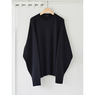 コモリ(COMOLI)のCOMOLI 21AW カシミヤ クルーネックニット NAVY(ニット/セーター)