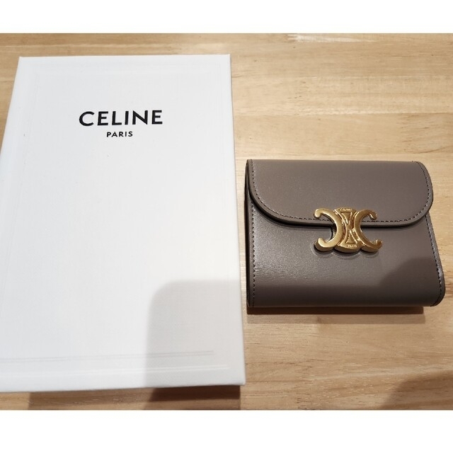 2年保証』 celine - セリーヌ トリオンフ スモールフラップウォレット