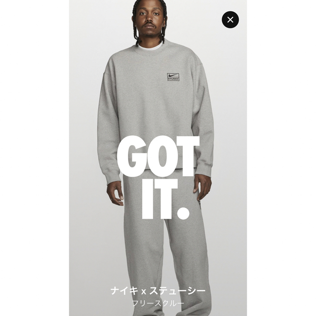 STUSSY(ステューシー)のNIKE × Stussy フリースクルー L メンズのトップス(スウェット)の商品写真