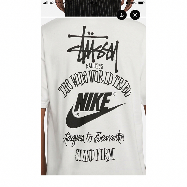 Stussy x Nike Men's T-Shirt "White Lサイズ 4