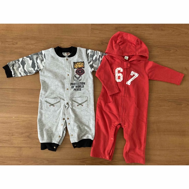 しめさばっっ様専用ページ　子供服まとめ売り10点 キッズ/ベビー/マタニティのベビー服(~85cm)(ロンパース)の商品写真