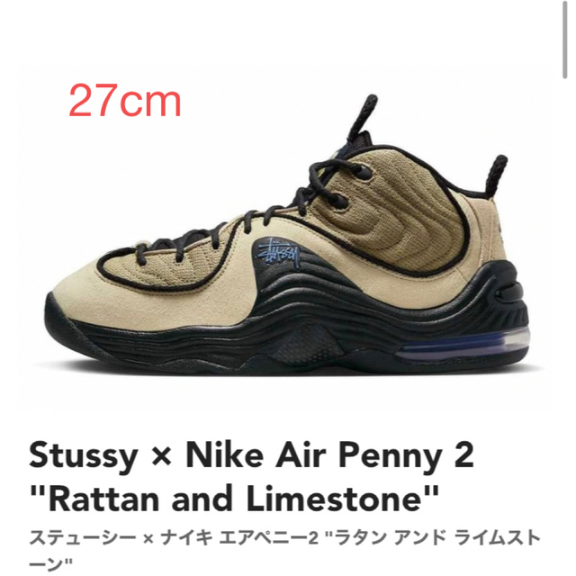 STÜSSY \u0026 NIKE AIR PENNY II 28cm