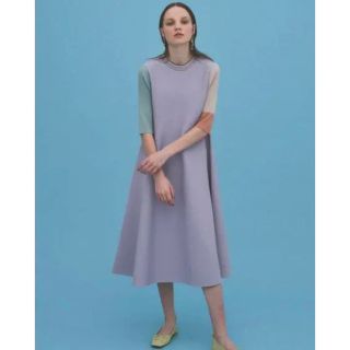 fur fur - FURFUR カラーブロックニットワンピースの通販|ラクマ