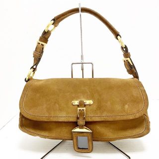 プラダ(PRADA)のプラダ ハンドバッグ - ブラウン スエード(ハンドバッグ)