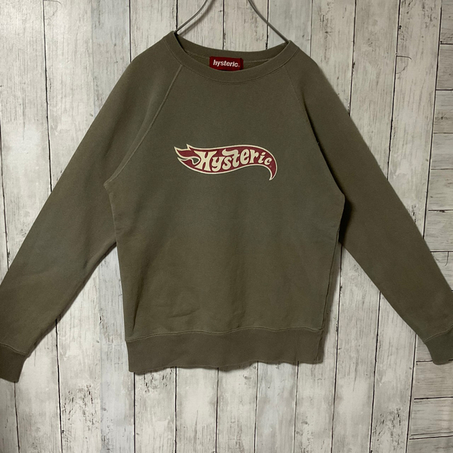 HYSTERIC GLAMOUR スウェット センターロゴ カーキ 希少デザイン
