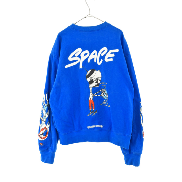 Chrome Hearts(クロムハーツ)のCHROME HEARTS クロムハーツ ×MATTY BOY PPO SPACE SWTSHRT マッティボーイ スペースプリントクルーネックスウェットトレーナー ブルー メンズのトップス(スウェット)の商品写真