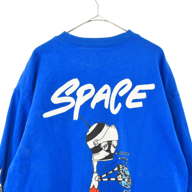 Chrome Hearts(クロムハーツ)のCHROME HEARTS クロムハーツ ×MATTY BOY PPO SPACE SWTSHRT マッティボーイ スペースプリントクルーネックスウェットトレーナー ブルー メンズのトップス(スウェット)の商品写真