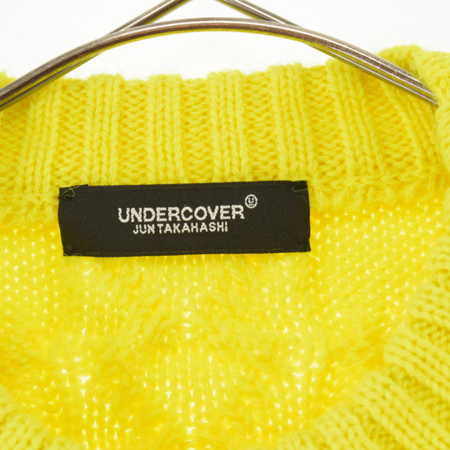 UNDERCOVER アンダーカバー 22AW NEON CABLE KNIT UC2B4901-2 ネオンカラー ケーブルニットセーター イエロー