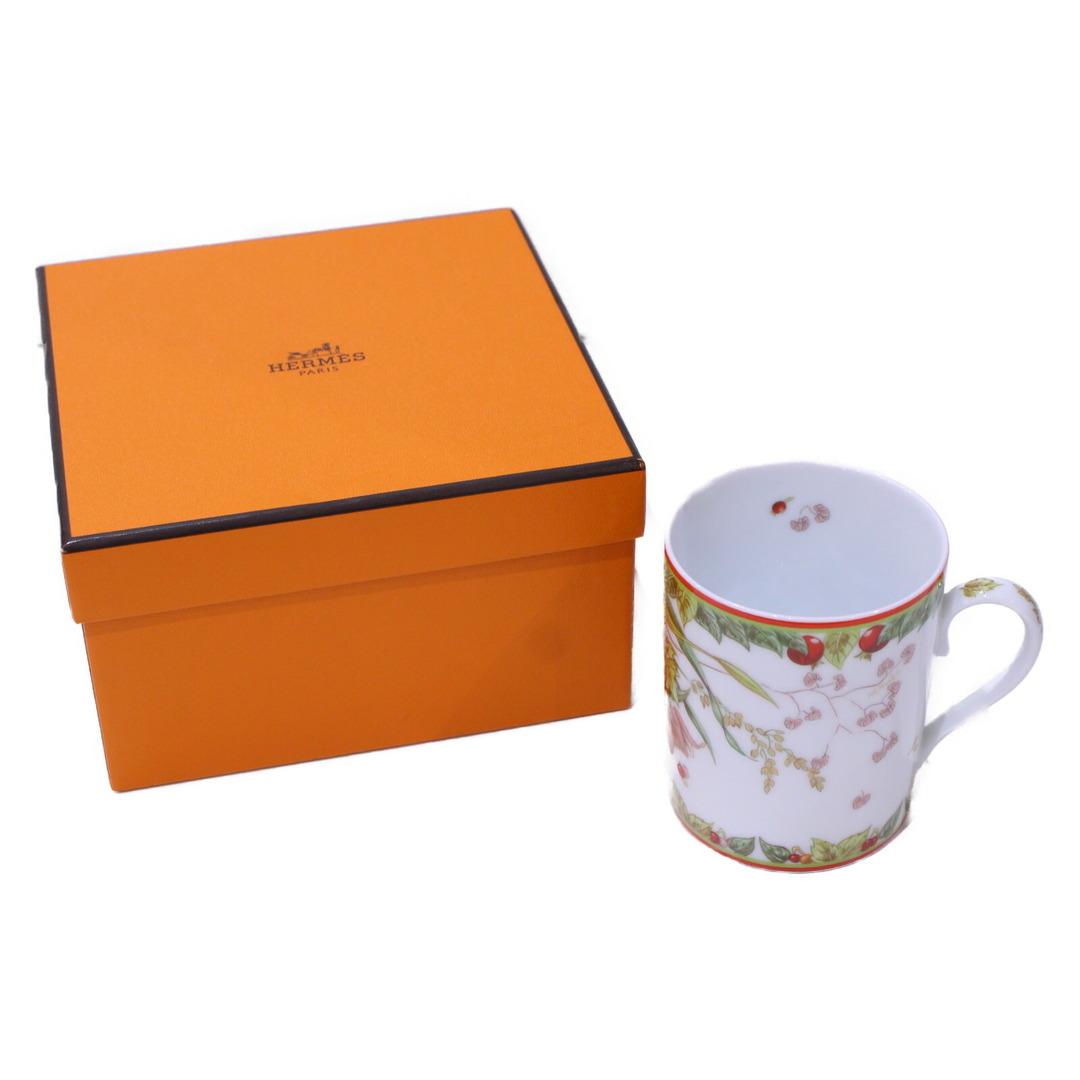 【箱あり】HERMES　ピタゴラス マグカップ　磁器　グリーン×ピンク×レッド×オレンジ　食器　カップ　レディース　メンズ　ユニセックス　シンプル　ギフト　プレゼント包装可　　松前R56号店