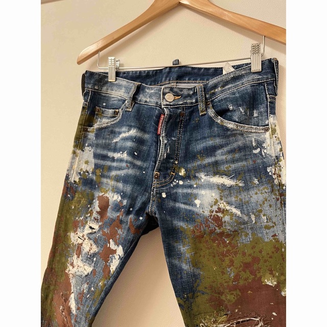 DSQUARED2 - DSQUARED2 ペイント ダメージ加工 ボタンフライ DSQUARED2 - DSQUARED2 ペイント ダメージ加工 ボタンフライ