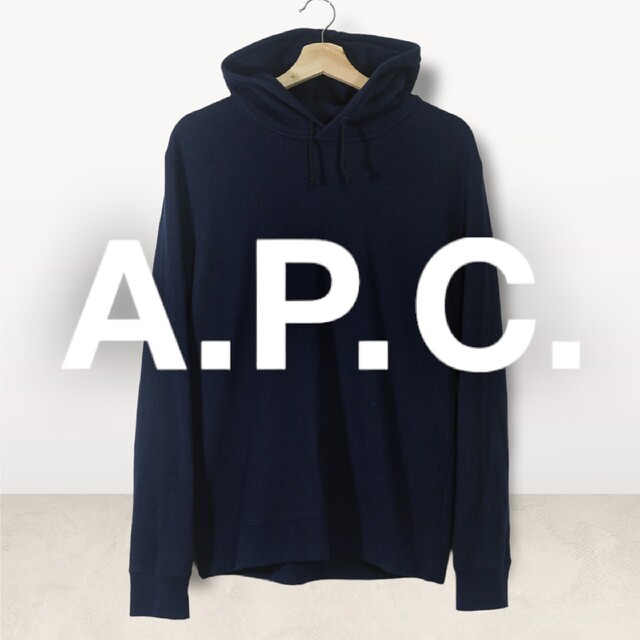 A.P.C. ウール プルパーカー ネイビー/紺色 フーディー