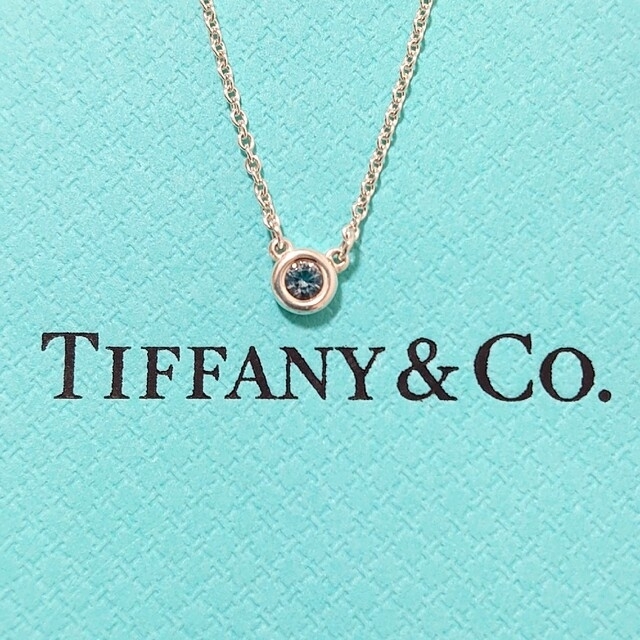 Tiffany & Co.(ティファニー)のTIFFANY&Co. アクアマリン バイザヤード Ag925 0.06ct レディースのアクセサリー(ネックレス)の商品写真