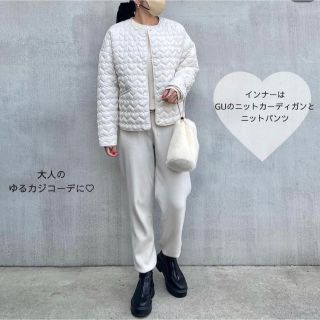 ZARA ハートキルティングジャケット　M